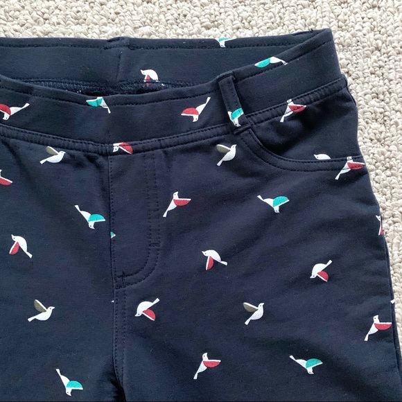 Joe Fresh Navy Blue Bird Print Jegging Pants - Picture 4 of 6